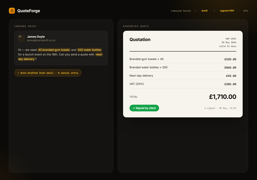 QuoteForge preview